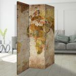 Room divider World map vintage
