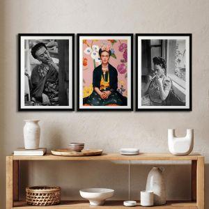 Smoking Frida, 3 panels