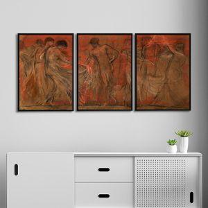 The Dance of the Muses, Gyzis, 3 panel poster