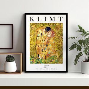 Αφίσα Έκθεσης The kiss 1908, Klimt G., αφίσα, κάδρο