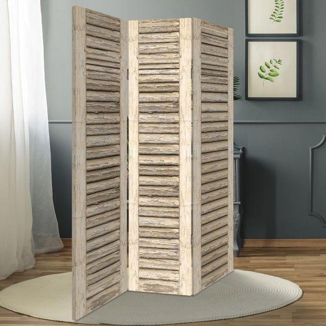 Room divider Old shutters beige