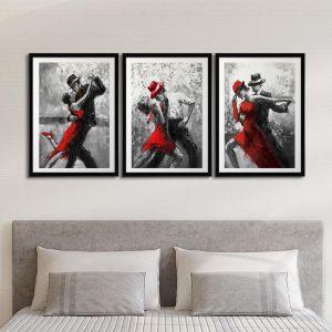 Dance and Love, 3 panels