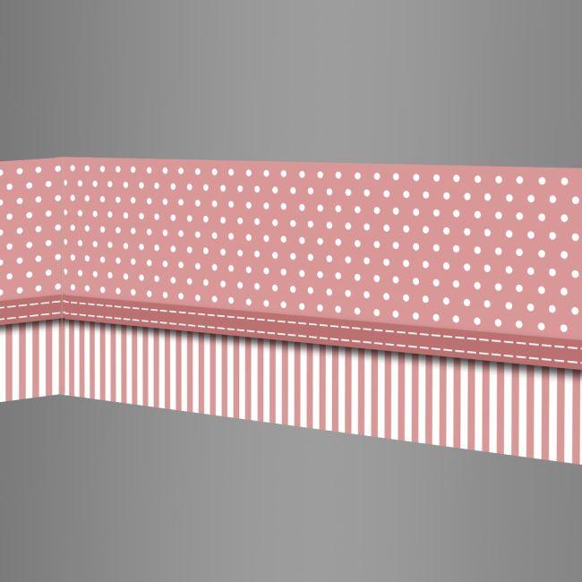 Μπορντούρα αυτοκόλλητο τοίχου, Πουά και ρίγες girly