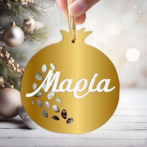 Personalized pomegranate gold plexi personalized