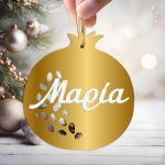 Personalized pomegranate gold plexi personalized