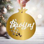 Personalized pomegranate gold plexi personalized