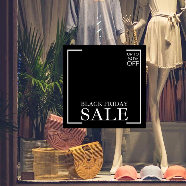 Retail Sales stickers Black and White Minimalist