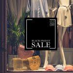 Αυτοκόλλητο Black Friday Banner, Black and White Minimalist