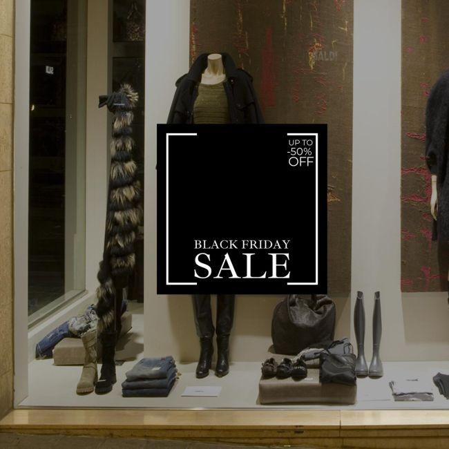 Αυτοκόλλητο Black Friday Banner, Black and White Minimalist