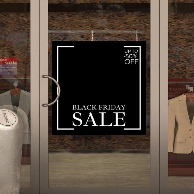 Αυτοκόλλητο Black Friday Banner, Black and White Minimalist