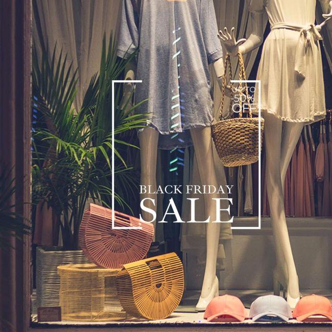 Retail Sales stickers Black and White Minimalist 2