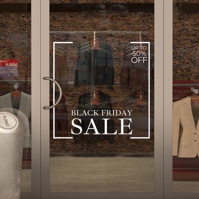 Αυτοκόλλητο Black Friday Banner, Black and White Minimalist 2