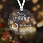 Plexiglas transparentMerry Christmas personalized text 2