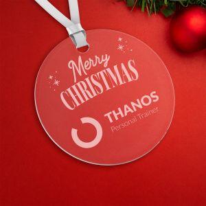 Plexiglas transparentMerry Christmas personalized text 2 2