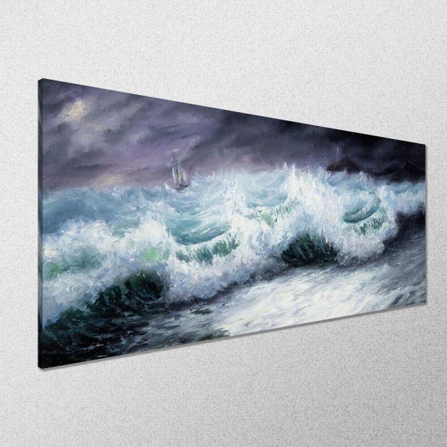 copy of Πίνακας σε καμβά Sailing the mighty storm, πανοραμικός