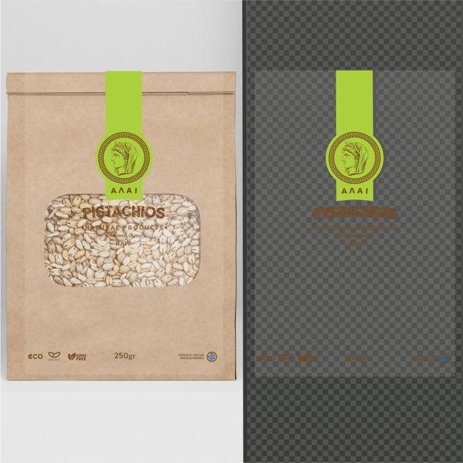 Αυτοκόλλητη ετικέτα διάφανη, με λευκό χρώμα, κάθετη