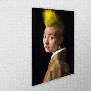 Canvas print Girl with pearl earring reart (Original Vermeer J) Framed canvas View 1 2