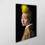 Πίνακας ζωγραφικής Protopunk, Κορίτσι με το μαργαριταρένιο σκουλαρίκι, (Original Vermeer J)