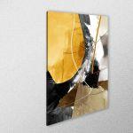 Canvas print Abstract yellow and gray