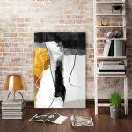 Canvas print Abstract Orange, gray, black