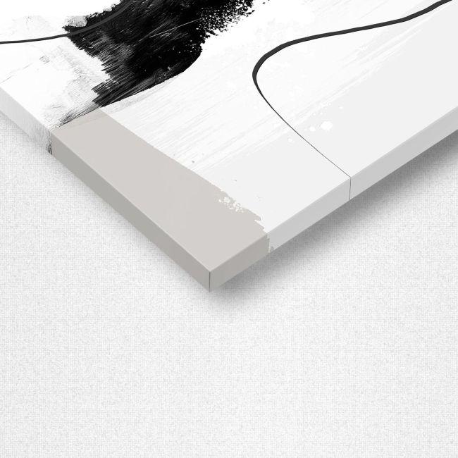 Canvas print Abstract Orange, gray, black