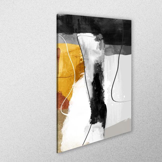 Canvas print Abstract Orange, gray, black