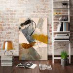 Canvas print Abstract Orange, brown, black