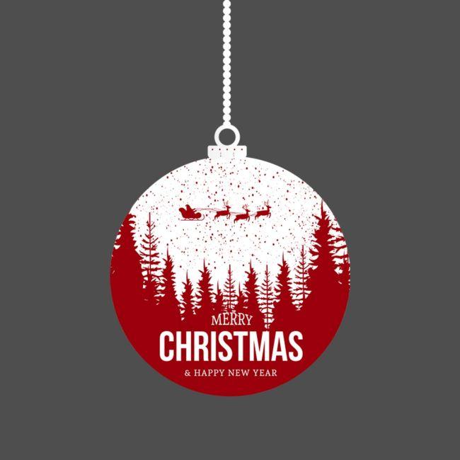 Χριστουγεννιάτικο αυτοκόλλητο, Μπάλα Xmas art 1