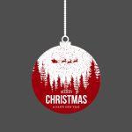 Christmas sticker, Xmas Ball art 1