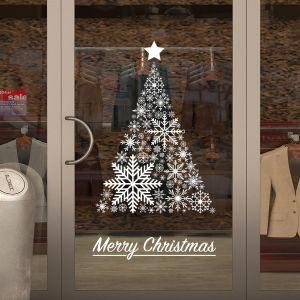 White Christmas tree sticker, art 1