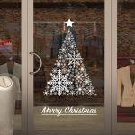 White Christmas tree sticker, art 1