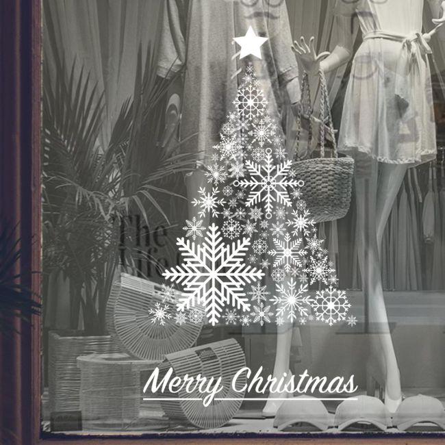 White Christmas tree sticker, art 1