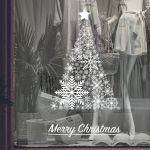 White Christmas tree sticker, art 1