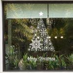 White Christmas tree sticker, art 1