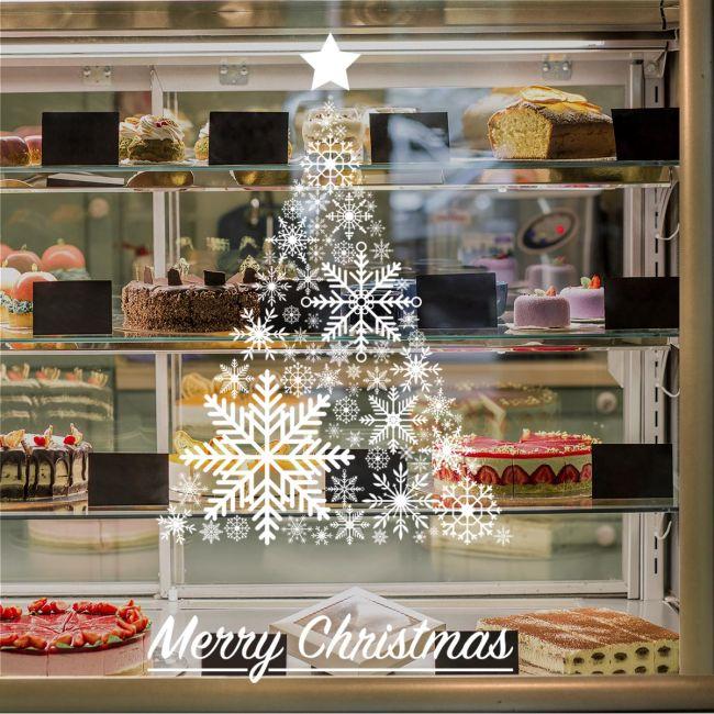 White Christmas tree sticker, art 1