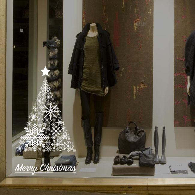 Χριστουγεννιάτικο αυτοκόλλητο δέντρο λευκό, art 1