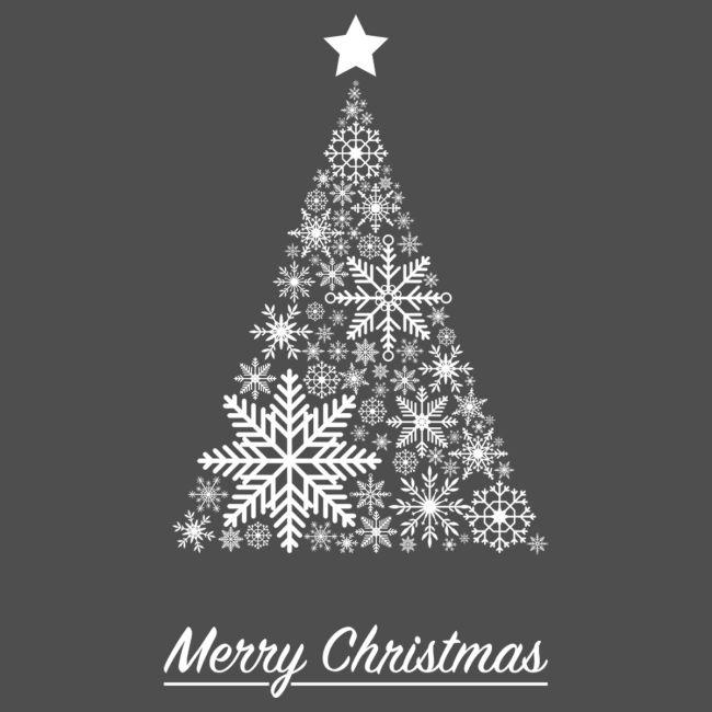 White Christmas tree sticker, art 1