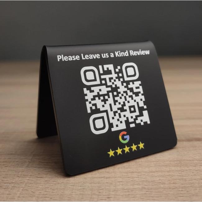 Plexiglass black stand, scan for menu