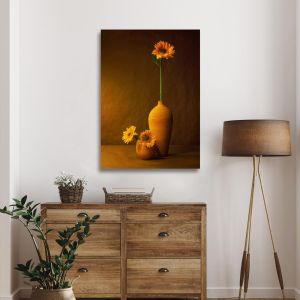 Πίνακας σε καμβά Ηλιοτρόπιο Sunflower in vase Καμβάς τελαρωμένος Όψη 1 2