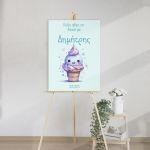 Canvas print baptism, Cup cake boy