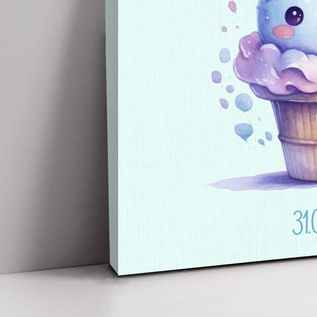 Canvas print baptism, Cup cake boy