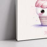 Canvas print baptism, Cup cake girl