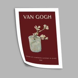 Sprig of flowering almond in a glass, Van Gogh, poster 2