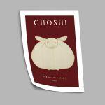 Portrait of a rabbit, Chosui, poster