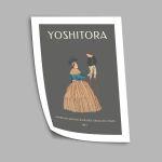 American woman with child on stilts, Yoshitora, poster