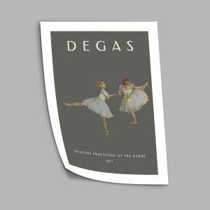 Dancers practicing at the barre, Degas, κάδρο, μαύρη κορνίζα 2