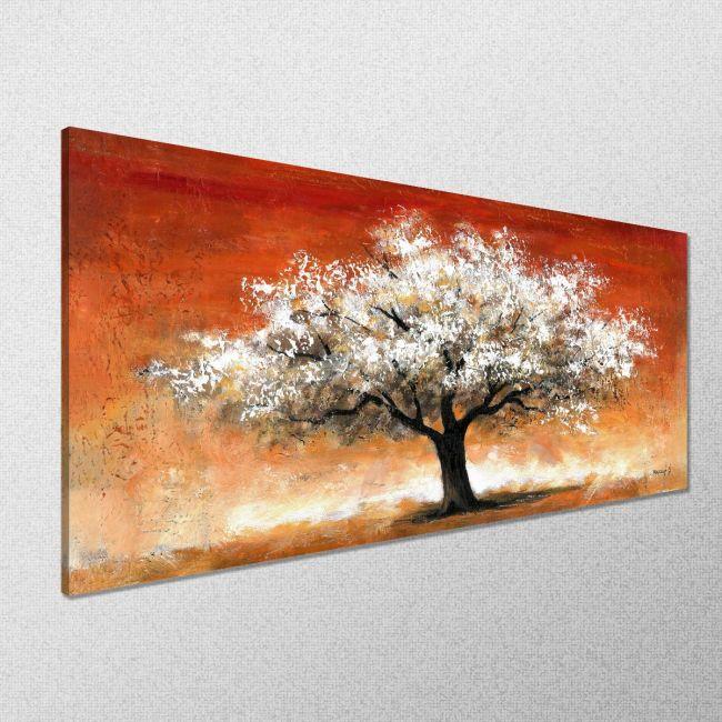 copy ofCanvas print White tree with red sky, panoramic
