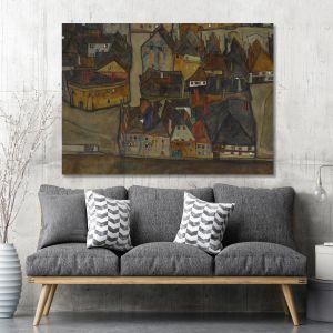Canvas print The small city II, Schiele Egon