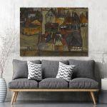Canvas print The small city II, Schiele Egon