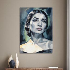 Canvas print Maria Callas watercolor
